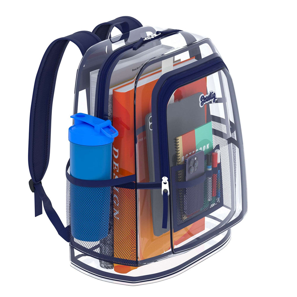 Seastig Navy 17 inch Clear Waterproof Backpack