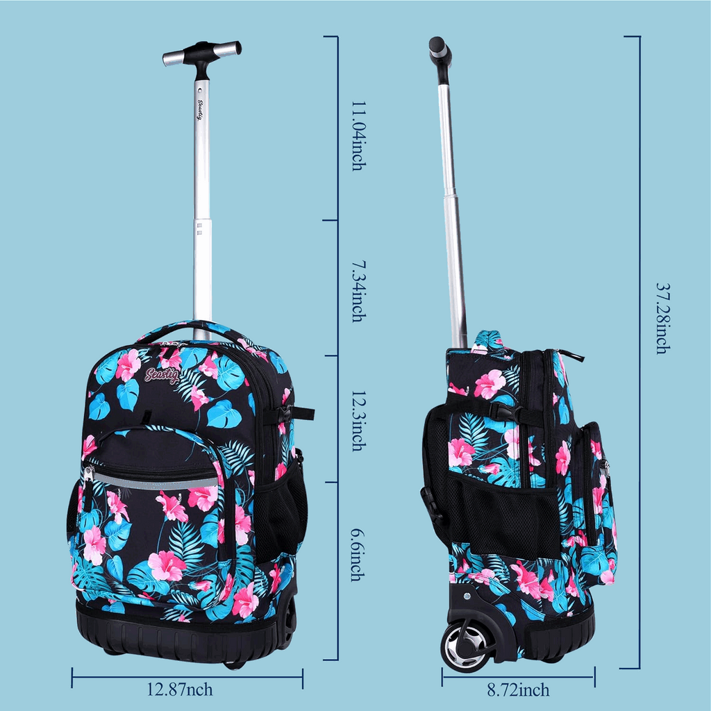 seastig 18 inch  Leaves Rolling Backpack for Kids