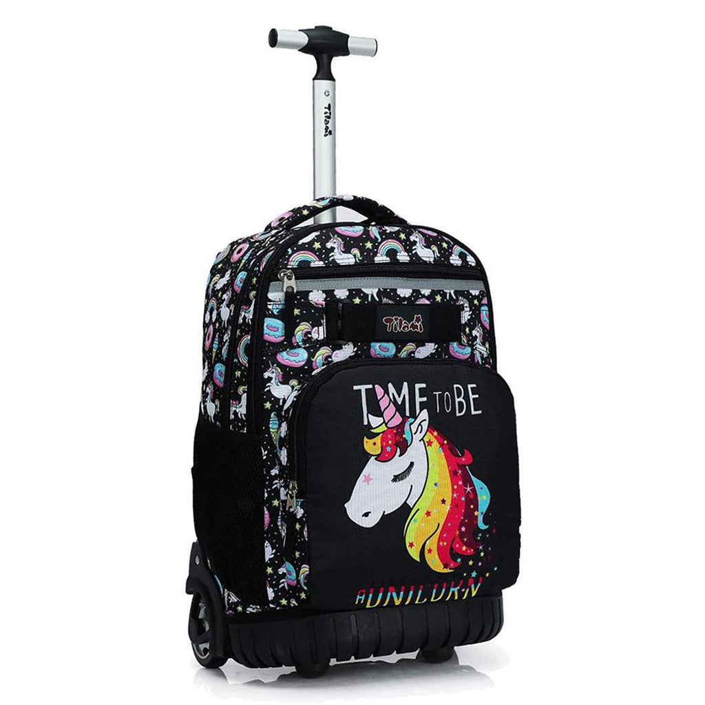 Tilami Unicorn Cute Rolling Backpack 18 inch Wheeled Backpack