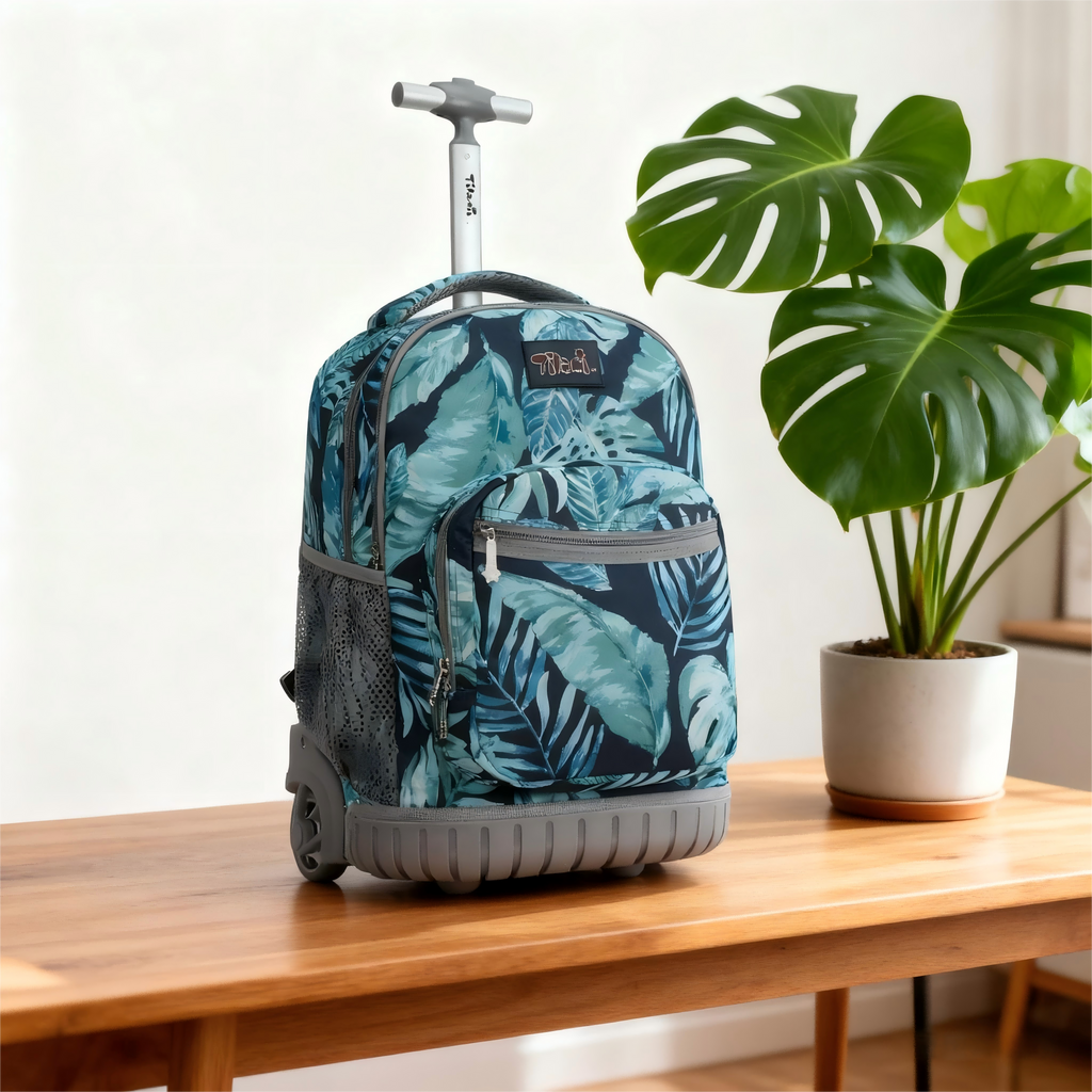 Single handle rolling backpack