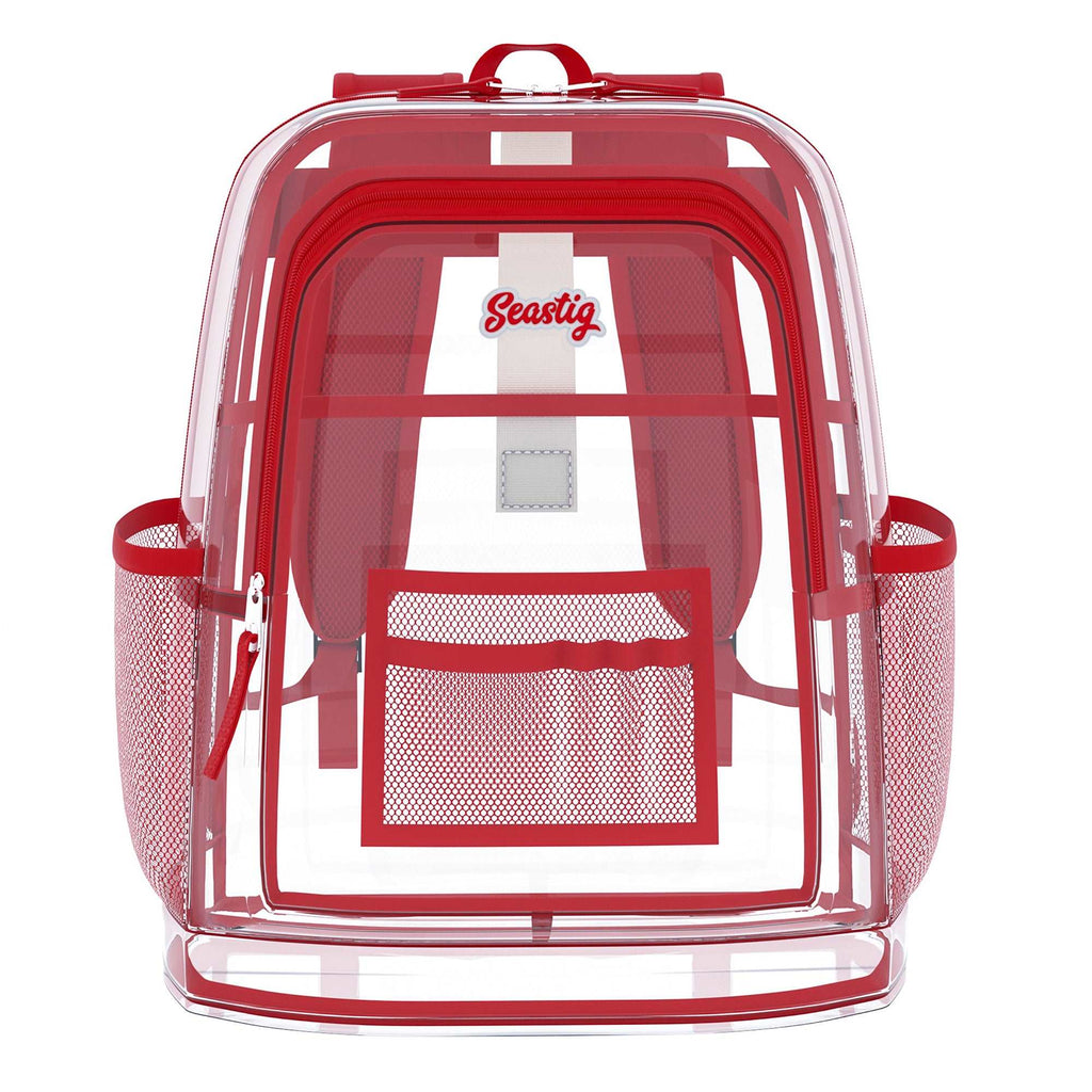 Seastig Red 17 inch Clear Waterproof Backpack