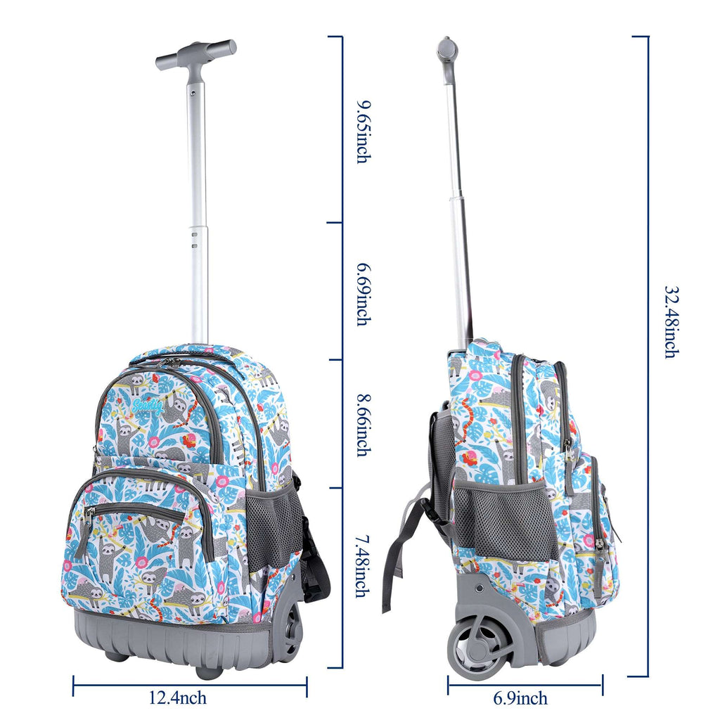 seastig 16 inch Sloth Rolling Backpack for Kids