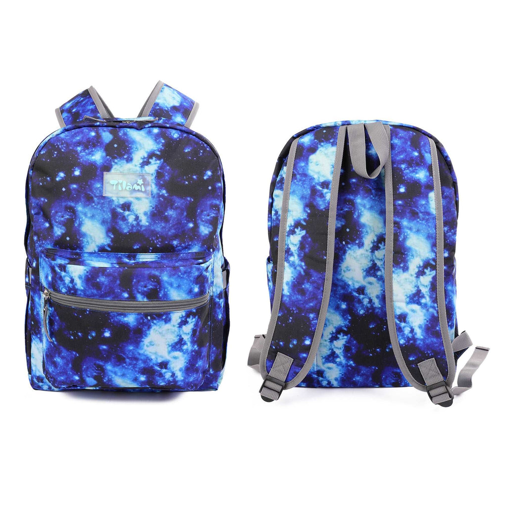 Tilami Blue star 17 inch Waterproof Backpack with Pencil Bag