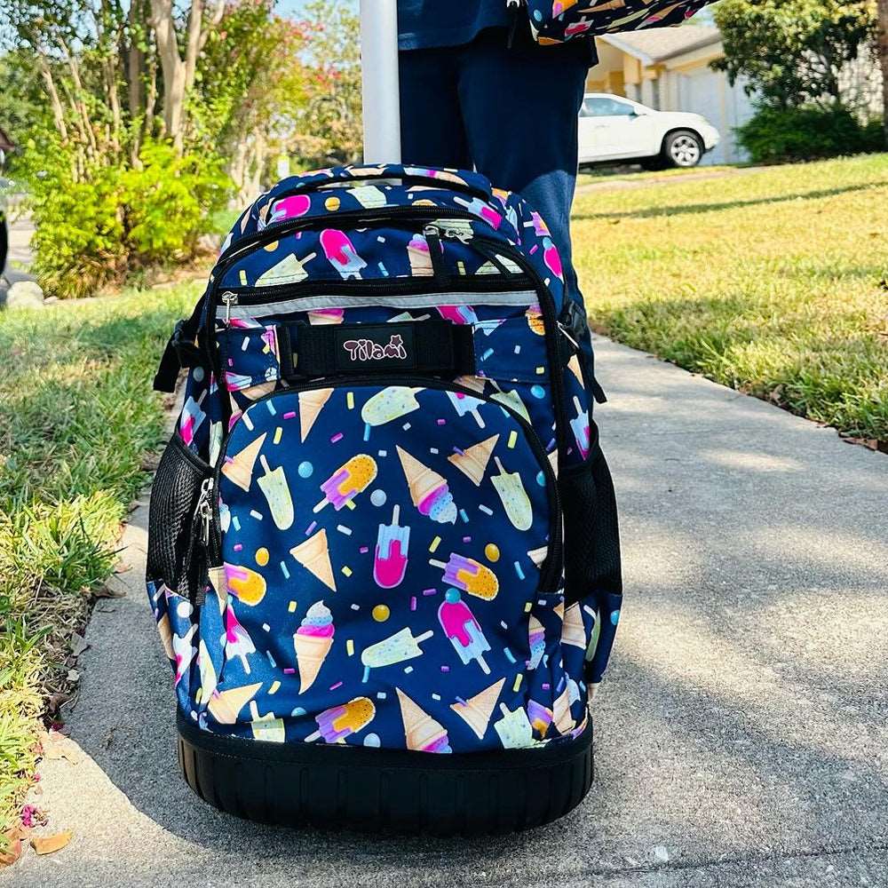Girls Ice Cream Rolling Backpack Girls Ice Cream Rolling Backpack