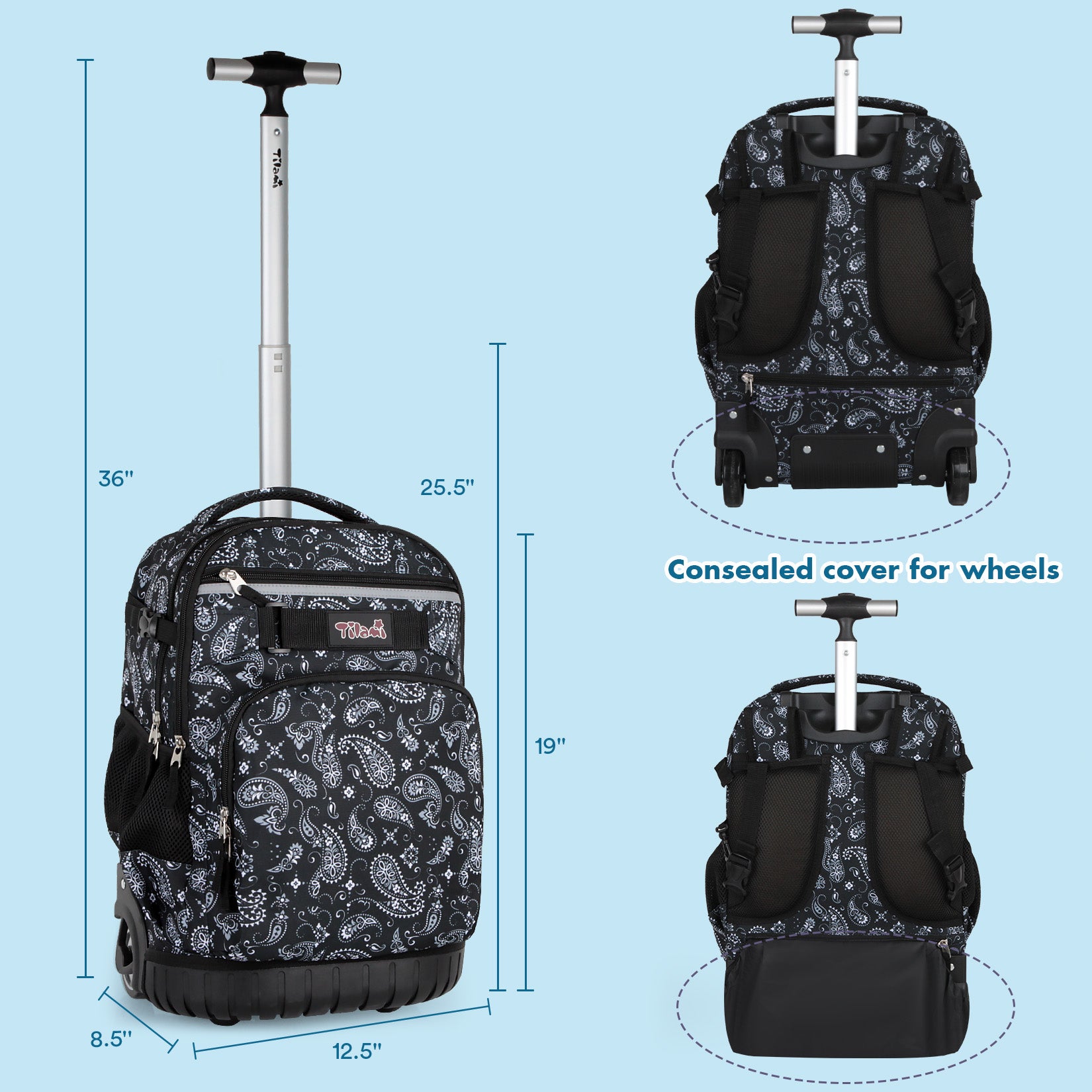 Rolling Backpack for Kids| Wheeled Backpack |Tilami – Tilamionline