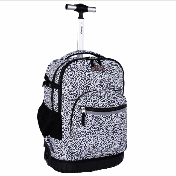 seastig 18 inch  Leopard Rolling Backpack for Kids