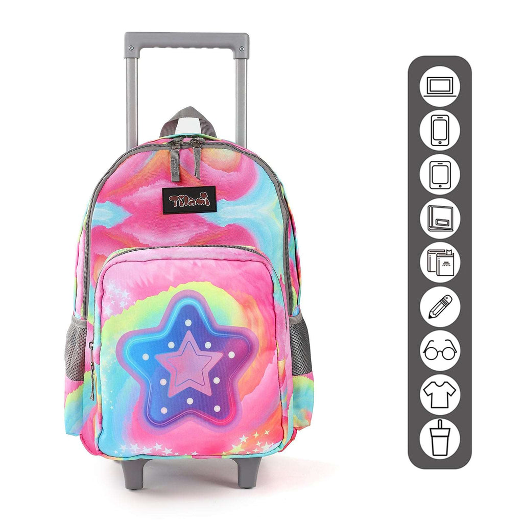 Tilami Five-pointed Star 18 inch Double Handle Rolling Backpack