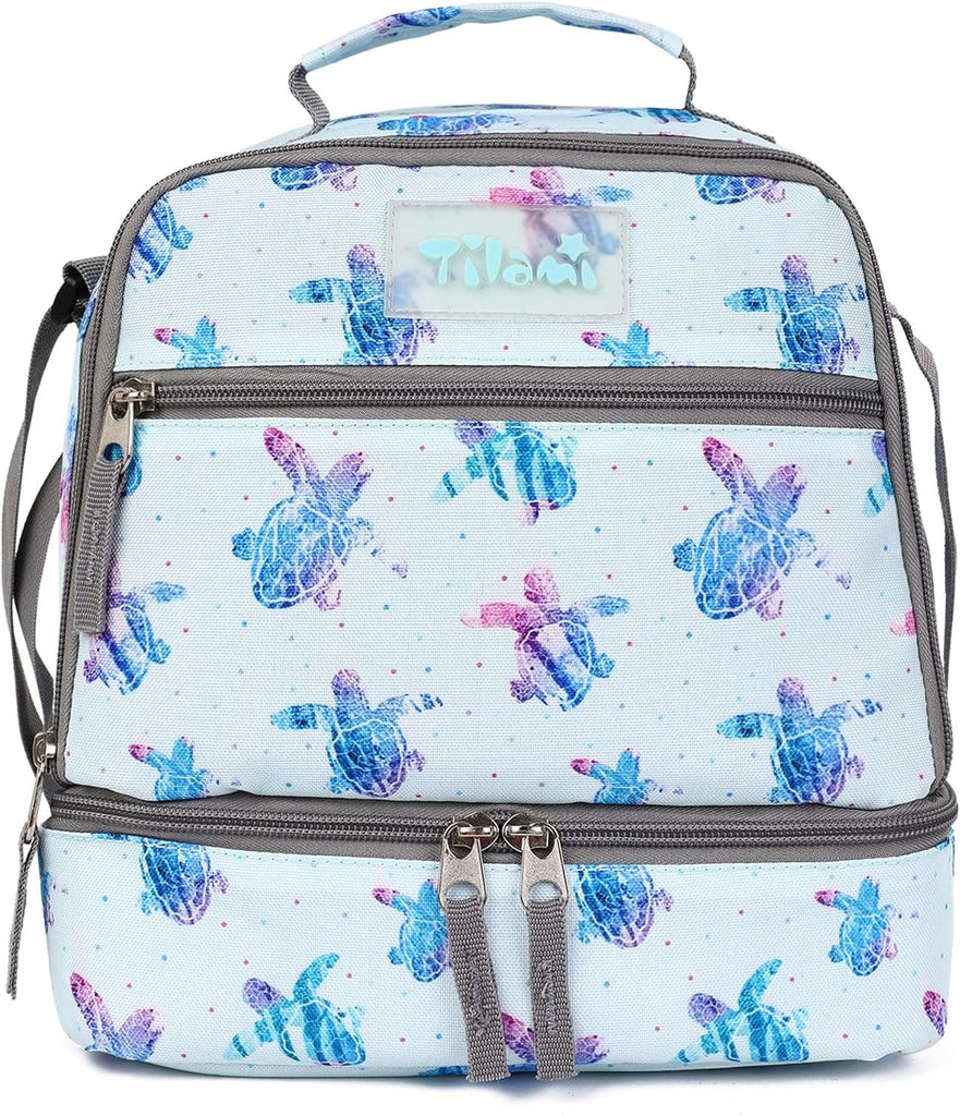 Tilami Blue Turtle Lunch Bag Insulated Adjustable Strap Cooler Bags