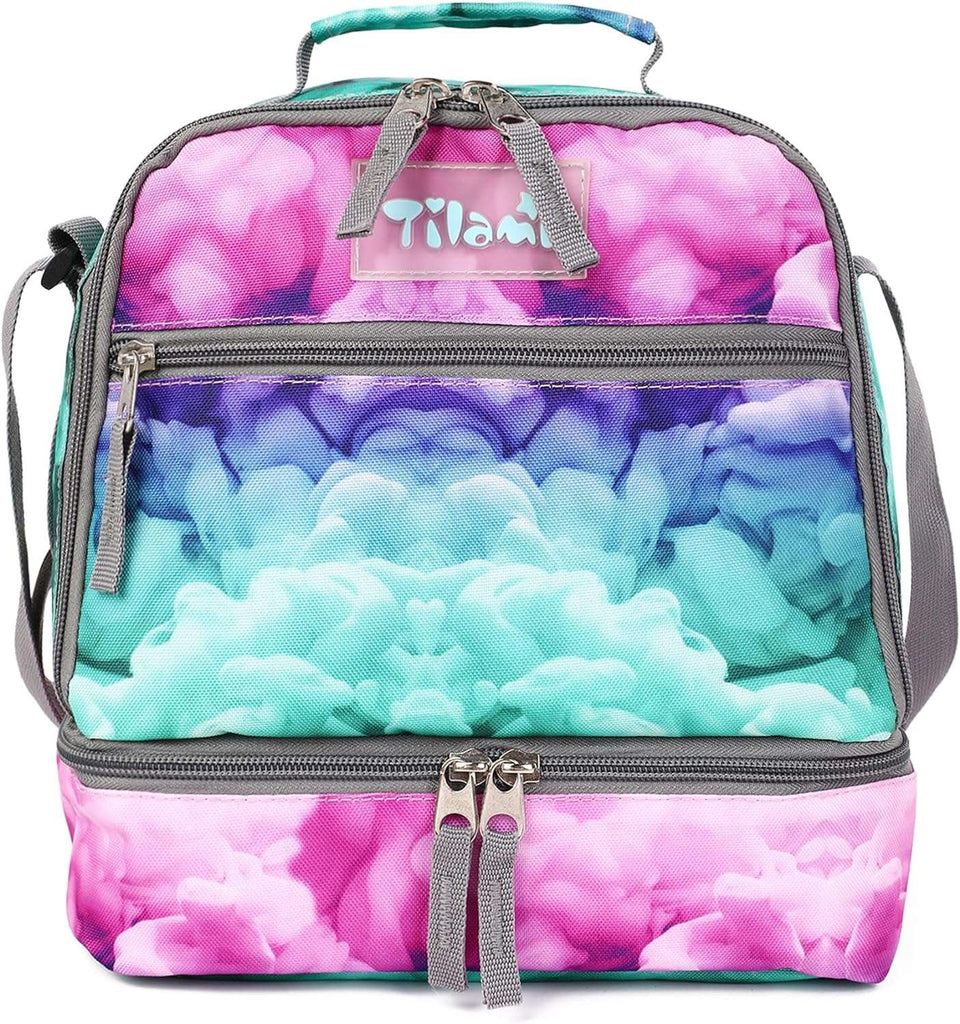 Tilami Clouds Green Insulated Lunch Bags Water-Resistant Cooler Bags