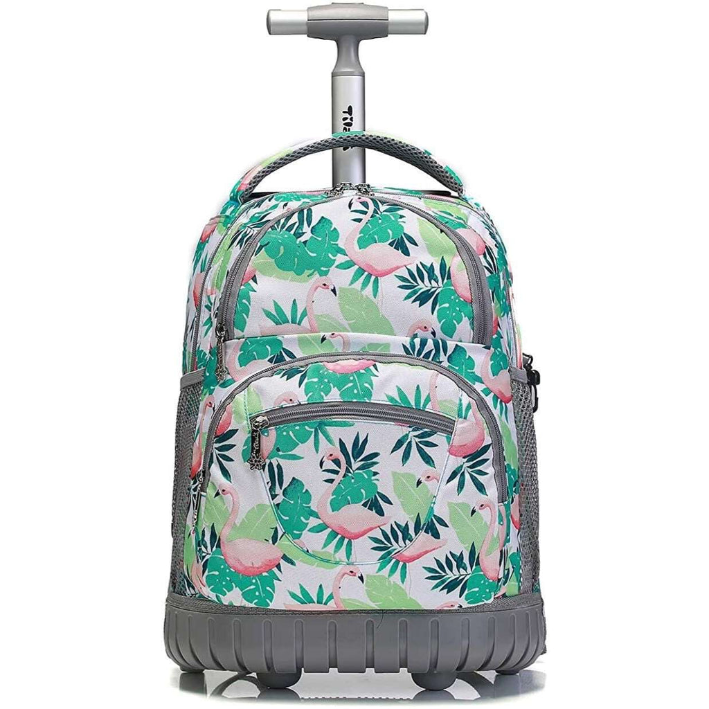Tilami Flamingo 16 Inch School College Travel Carry-on  Rolling Backpack Boys Girls