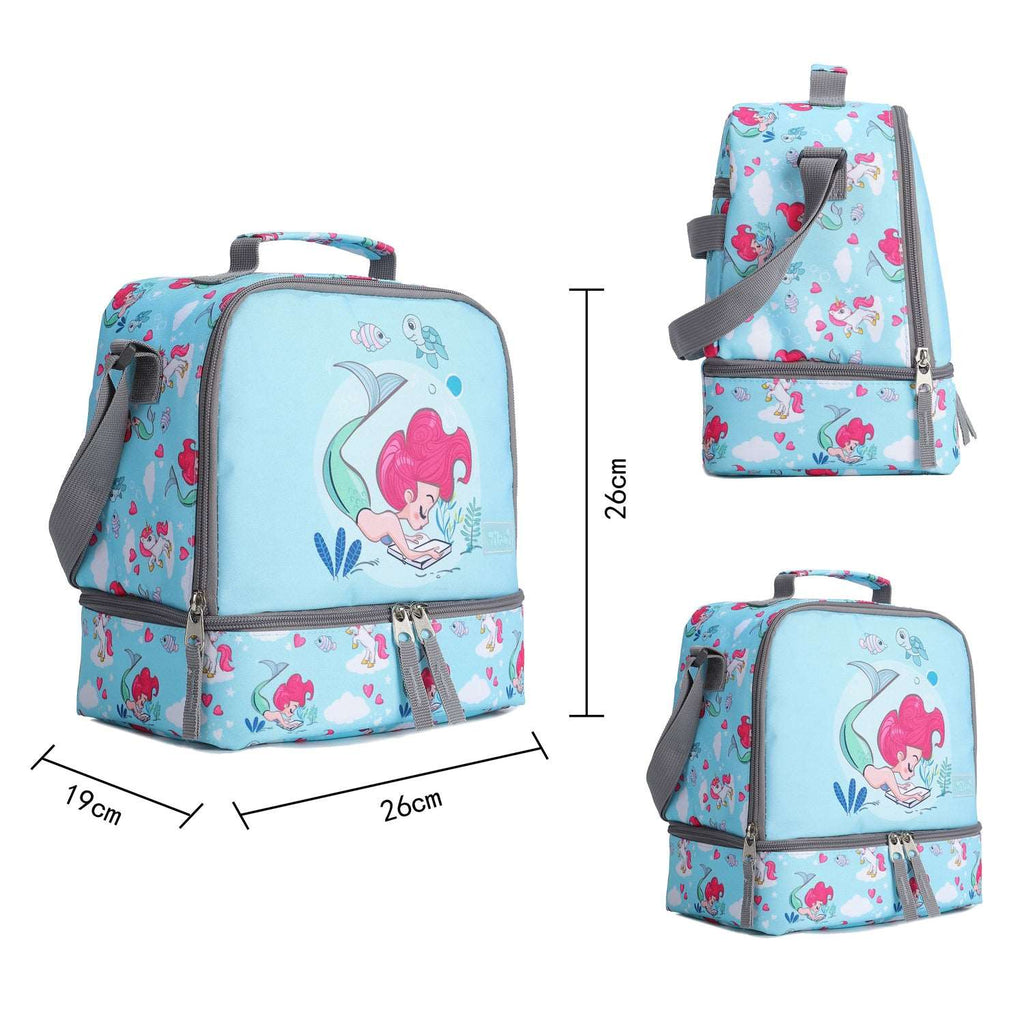 Tilami Adorable Mermaid Insulated Lunch Bags Kids Lunch Box