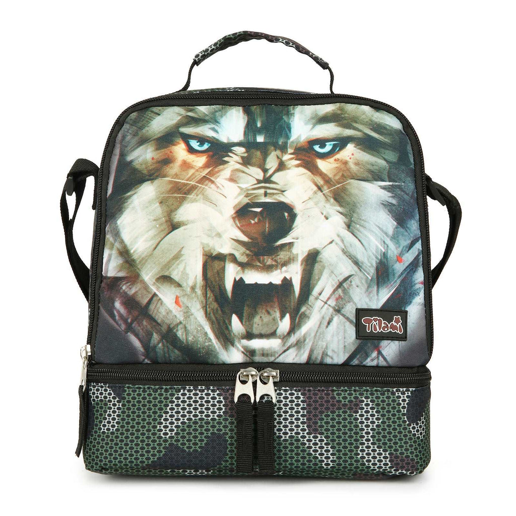 Tilami Alpha Wolf Kids Lunch Bag Waterproof Cooler Bag
