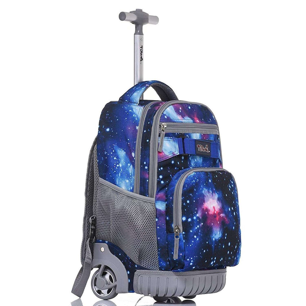 Tilami Blue Galaxy 18 inch Rolling Backpack Kids Wheeled Backpack Canada