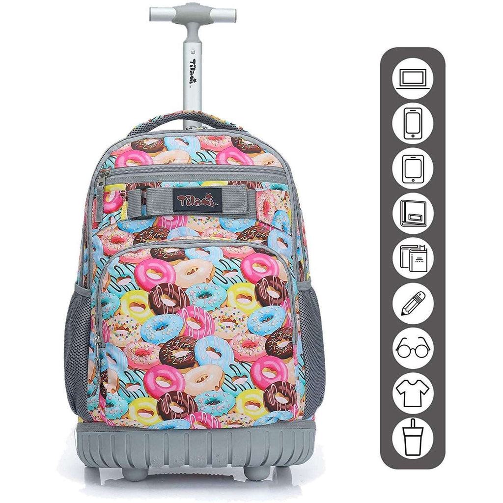 Tilami Doughnut Kids Rolling Backpack 18 inch Wheeled Backpack Canada