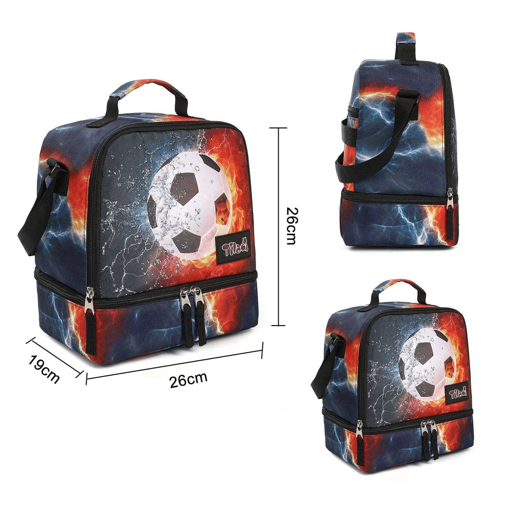 Tilami Football Kids Lunch Bag Waterproof Cooler Bag