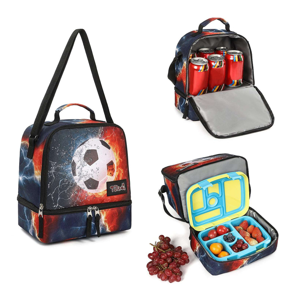 Tilami Football Kids Lunch Bag Waterproof Cooler Bag