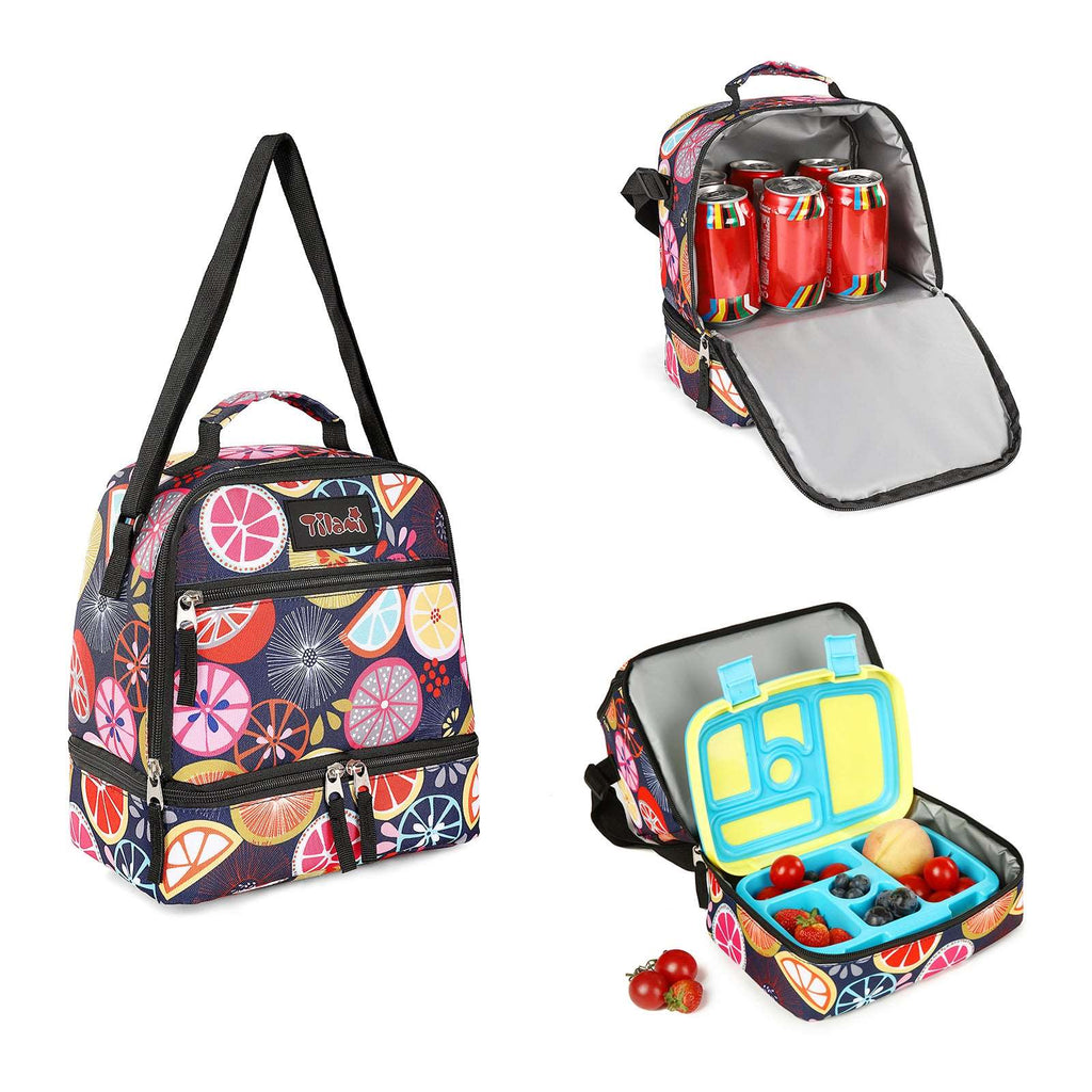 Tilami Lemon Carnival Kids Lunch Bag Waterproof Cooler Bag