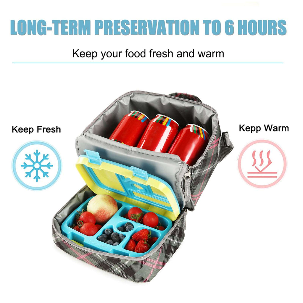 Tilami Retro Style Kids Lunch Bag Waterproof Cooler Bag