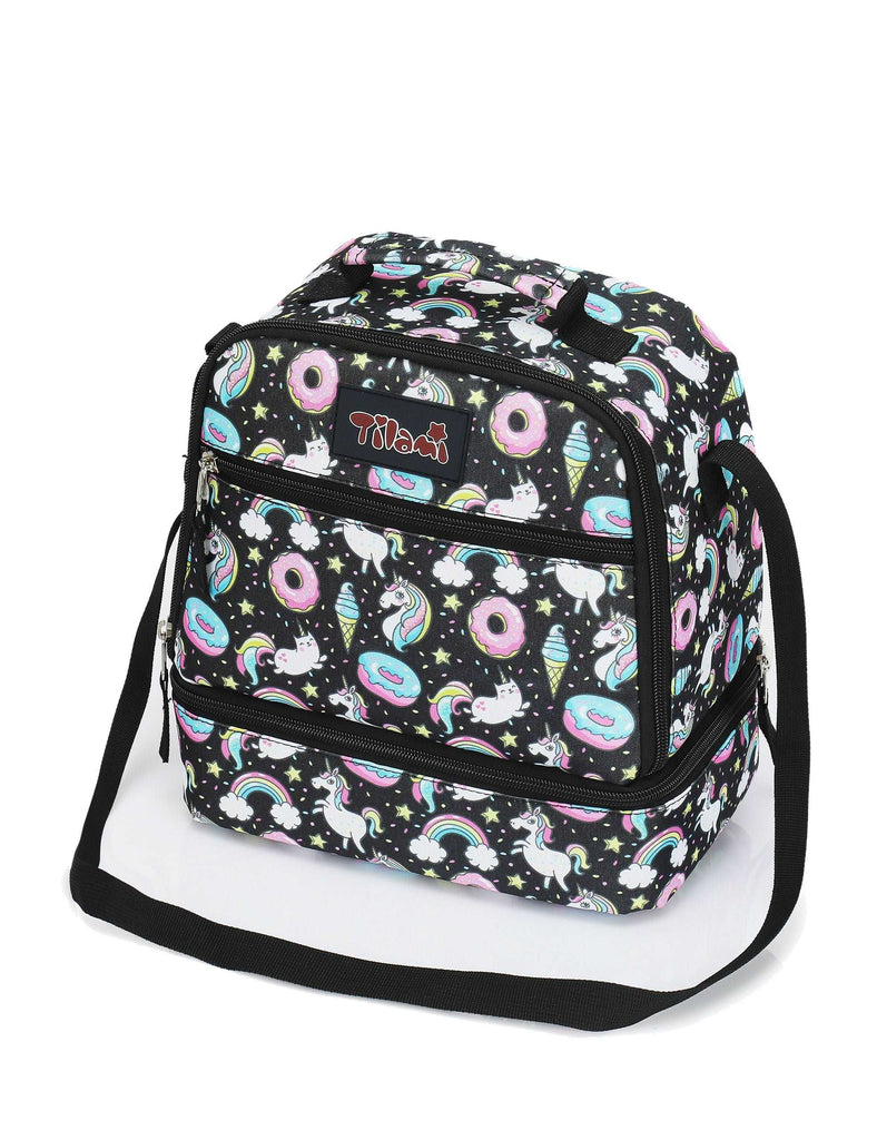 Tilami Unicorn 18 inch Rolling Backpack with Matching Lunch Bag
