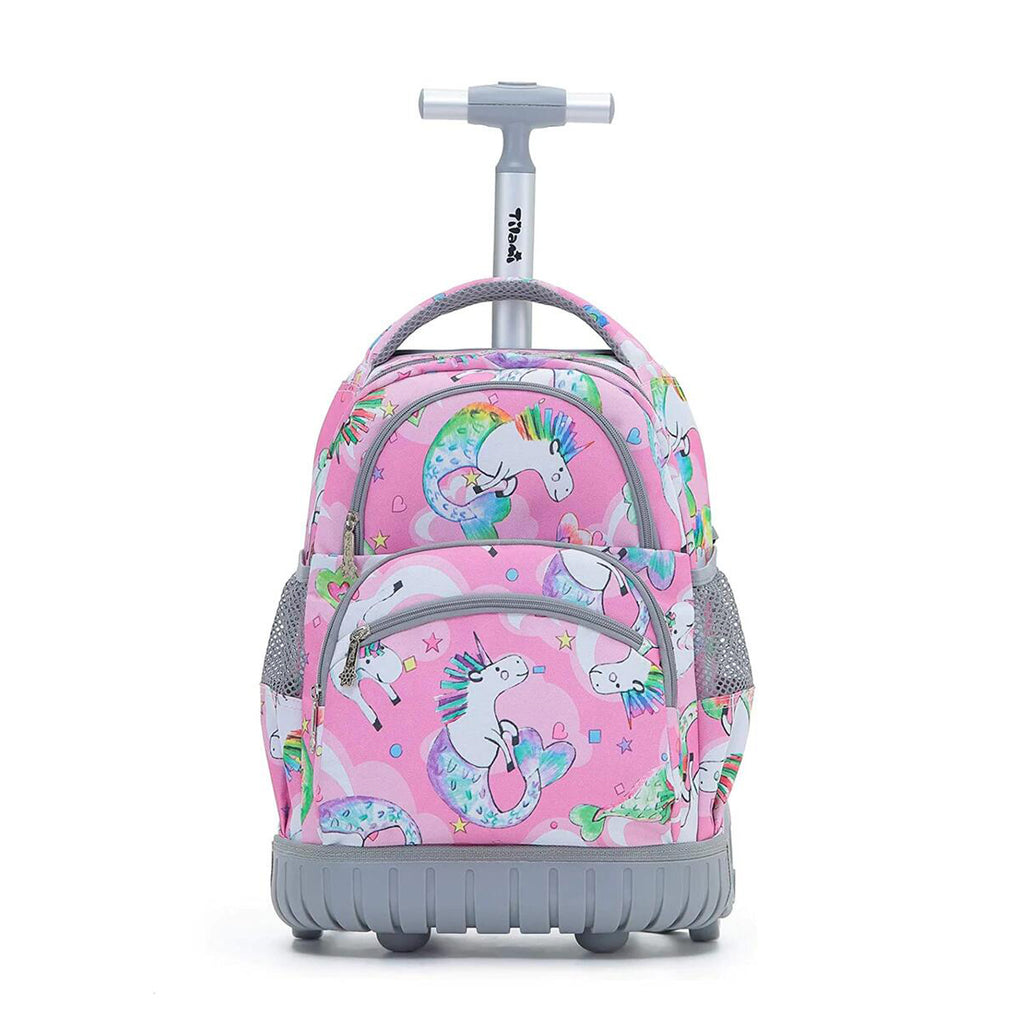 Girls Pink Rolling Backpack | Backpack for School Tilami – Tilamionline