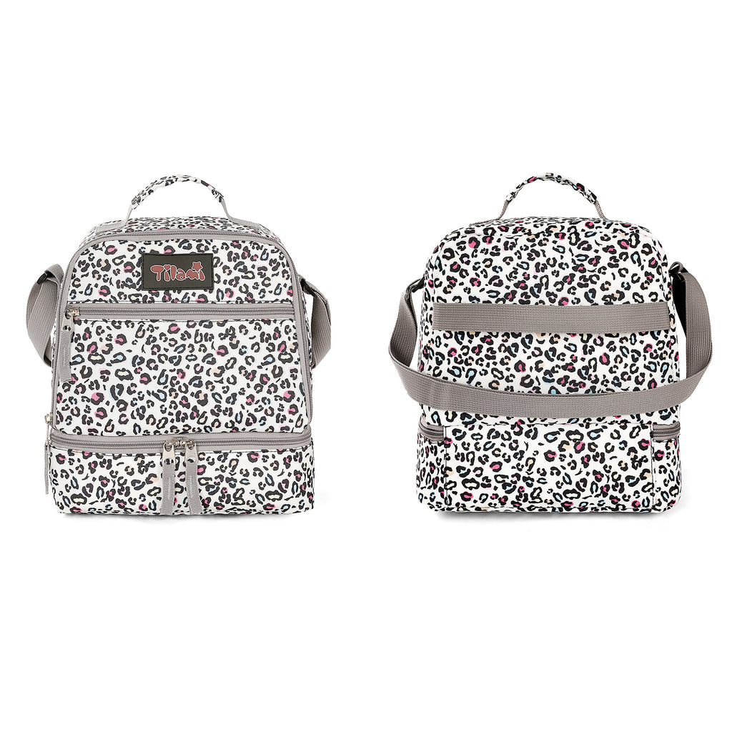 Tilami Leopard Print Kids Lunch Bag Waterproof Cooler Bag