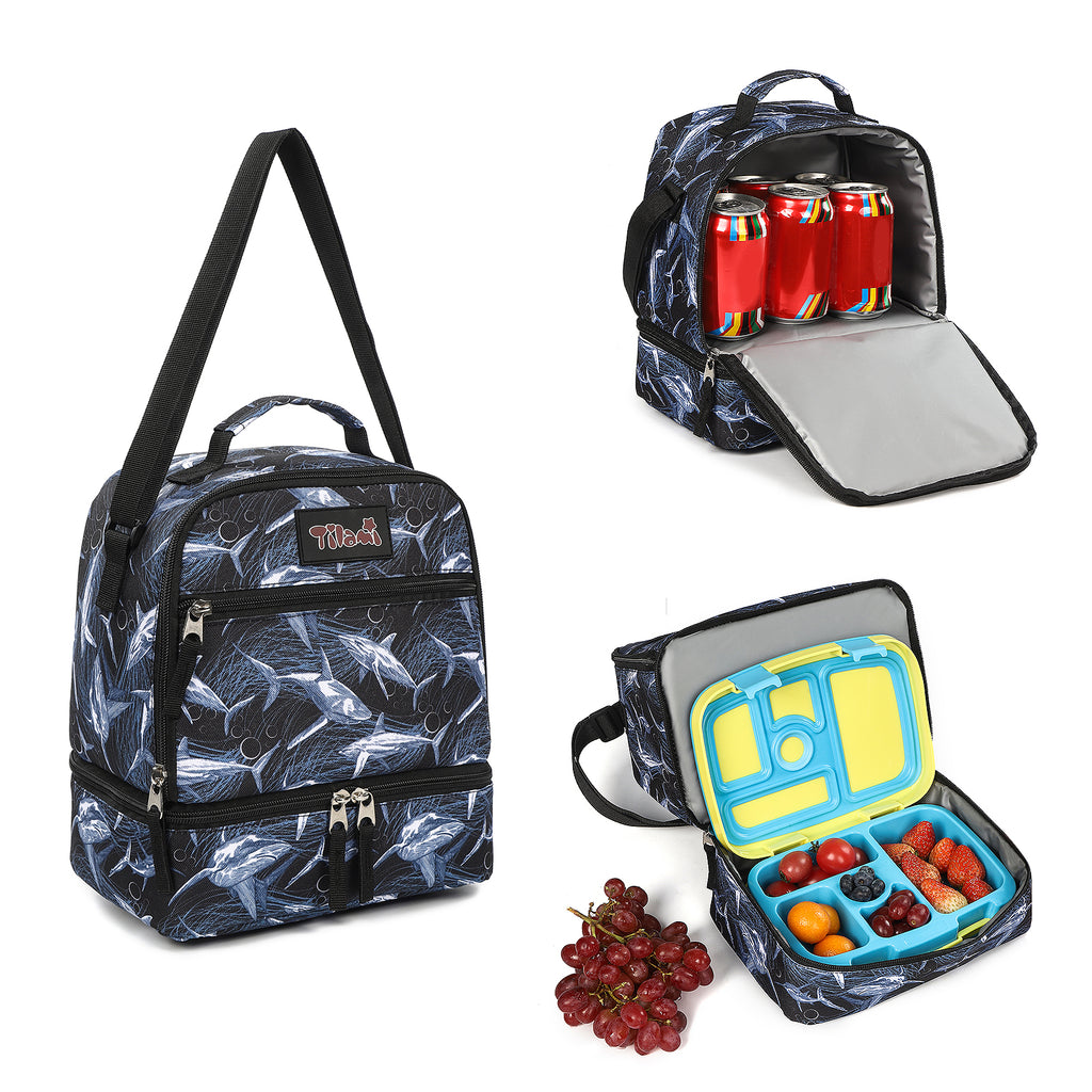 Tilami Shark Ocean Kids Lunch Bag Waterproof Cooler Bag