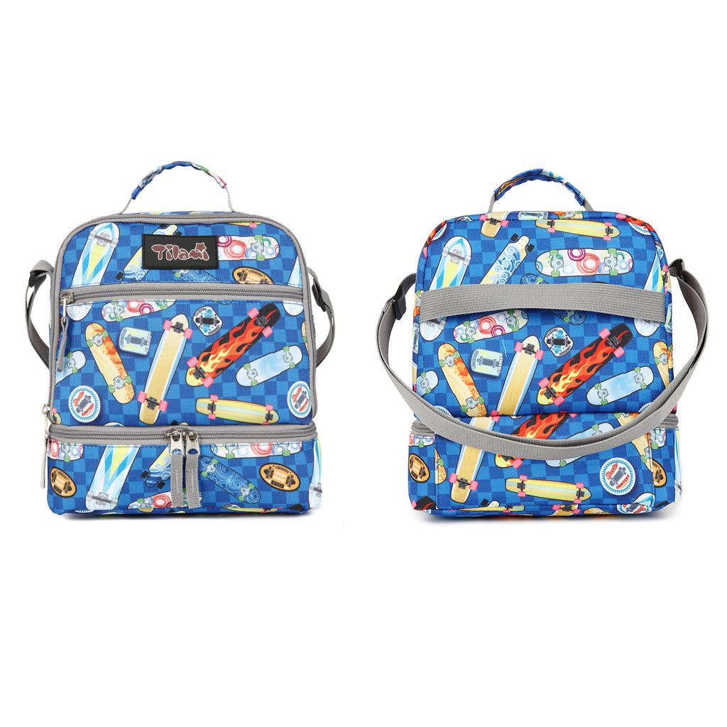 Tilami Skater Board Kids Lunch Bag Waterproof Cooler Bag