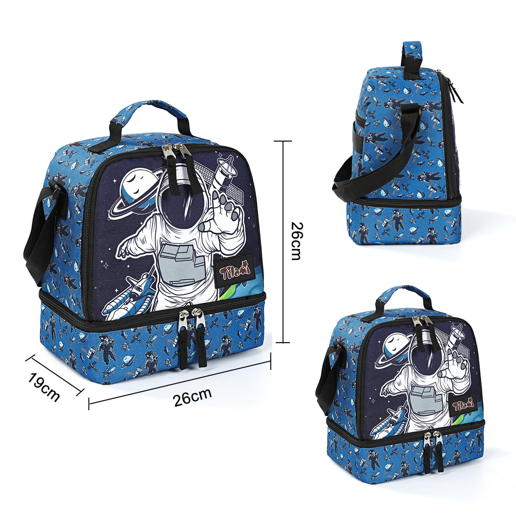 Tilami Space Exploration Kids Lunch Bag Waterproof Cooler Bag