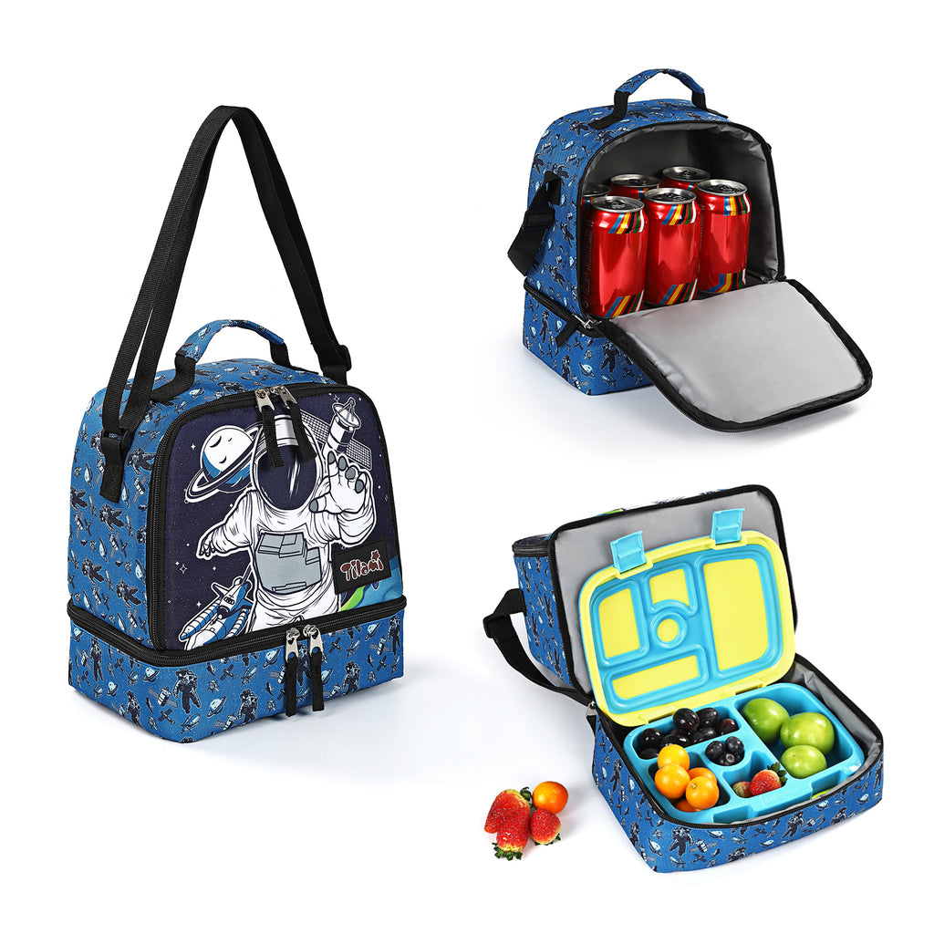 Tilami Space Exploration Kids Lunch Bag Waterproof Cooler Bag